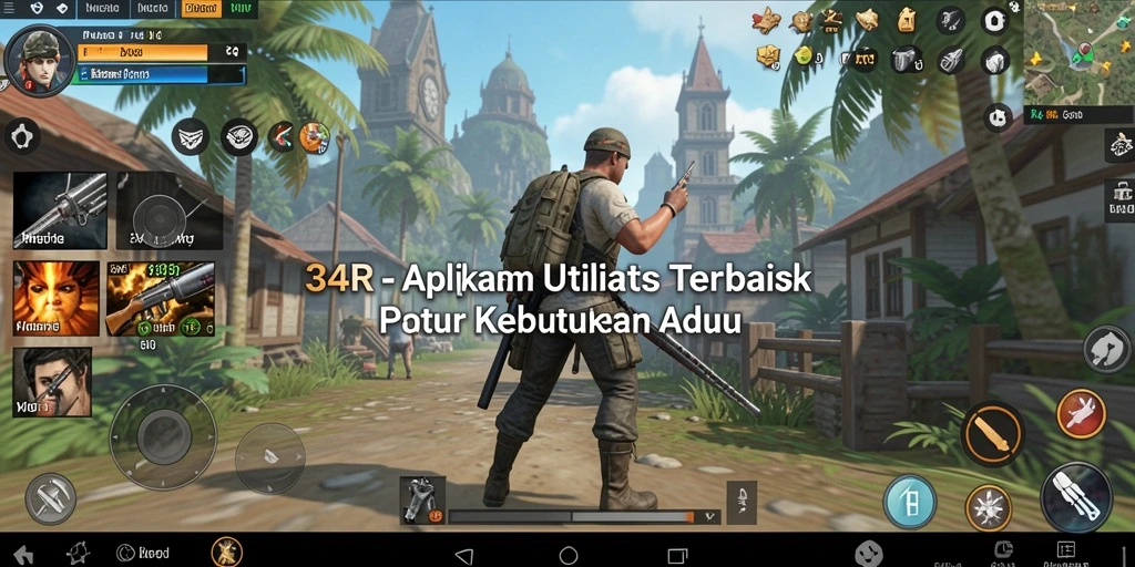 Tangkapan layar dari aplikasi 34R yang menunjukkan antarmuka pengguna.