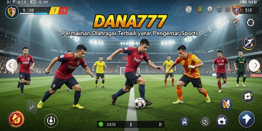 Screenshot DANA777 menampilkan aksi seru dalam pertandingan olahraga.