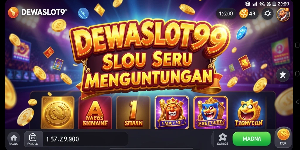 Tampilan gameplay DEWASLOT99 yang menarik dan penuh warna.