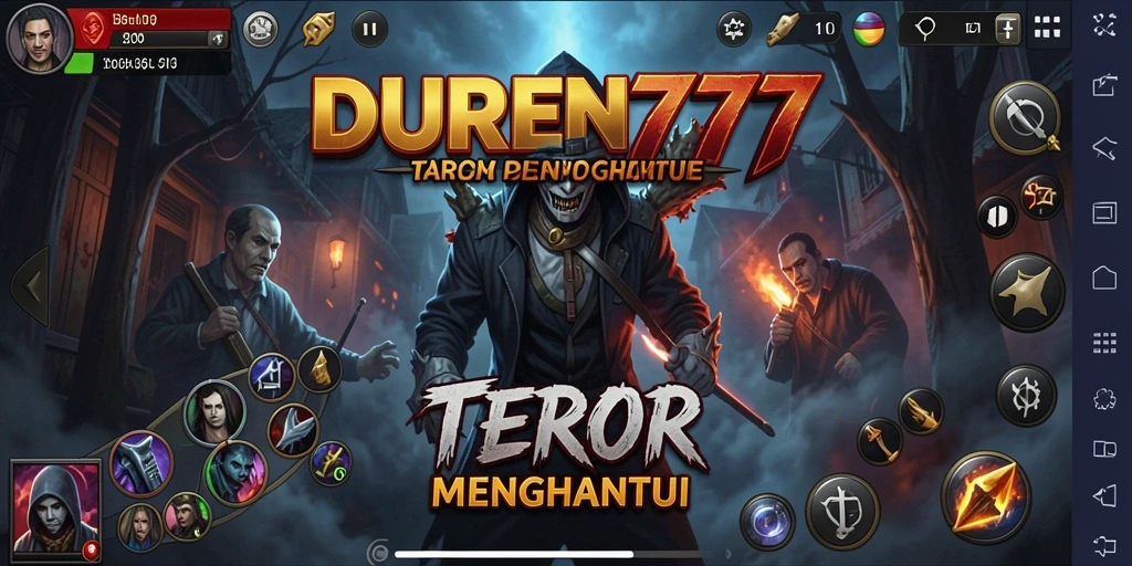 Screenshot DUREN777 menampilkan suasana mencekam saat pemain menghadapi makhluk horor.