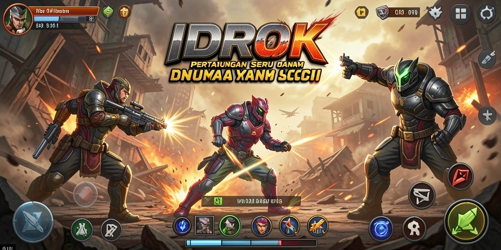 Screenshot menunjukkan aksi seru di game IDROK dengan visual menawan.