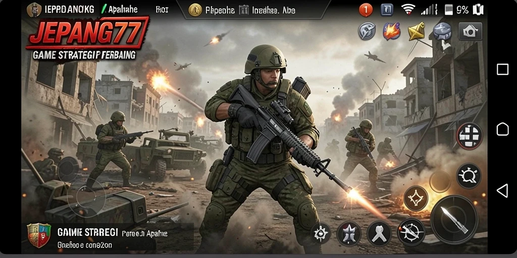 Tampilan gameplay SLG yang mendebarkan di JEPANG77.