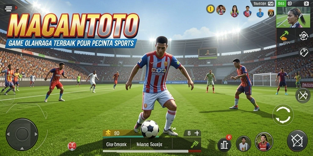 Tampilan permainan MACANTOTO dengan aksi olahraga yang seru.
