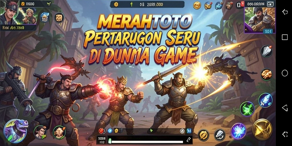 Tampilan gameplay seru dalam pertarungan MERAHTOTO.