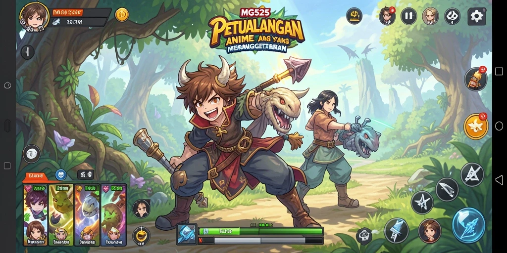 Tampilan menarik dari gameplay Anime yang seru di MG525.