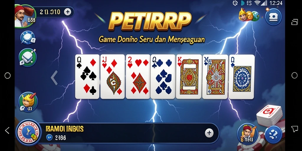 Screenshot gameplay PETIRRP menampilkan aksi seru permainan Domino.