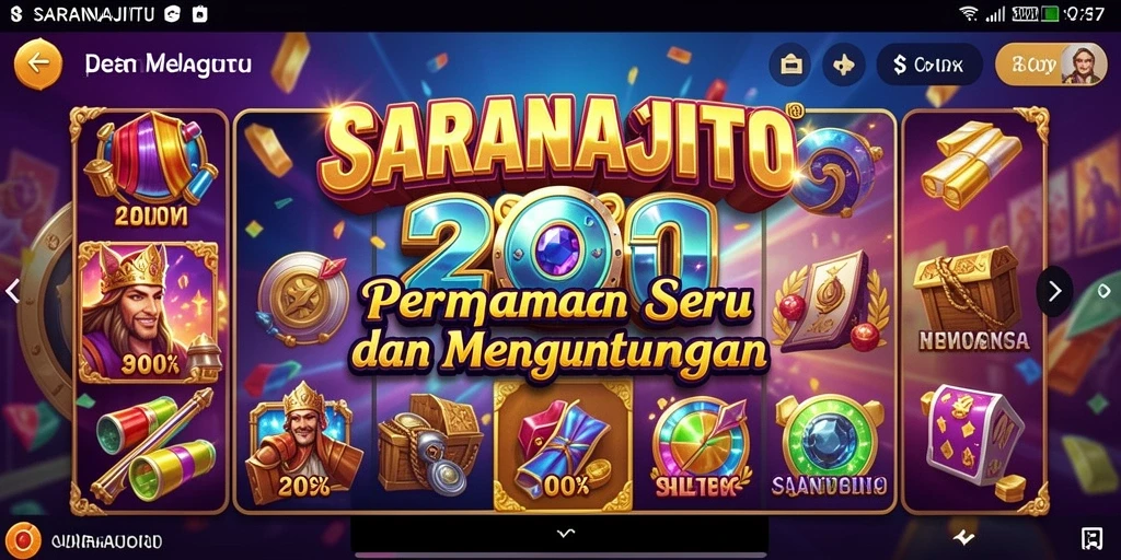 Screenshot gameplay SARANAJITU yang menampilkan momen seru dalam permainan Slot.
