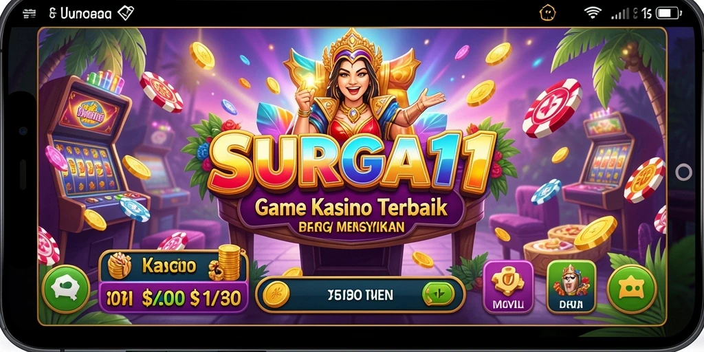 Tampilan gameplay menarik dengan berbagai pilihan permainan Kasino.