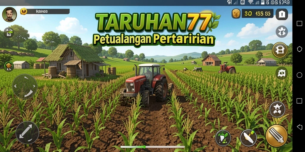 Tampilan menarik dari gameplay pertanian di TARUHAN77.